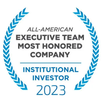 All-American Executive Team Most Honored Company | Institutional Investor 2023 Award